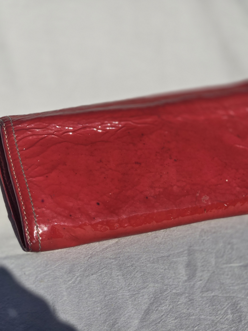 Prada Dark Pink Patent Leather Clutch Wallet - Picture 3 of 12